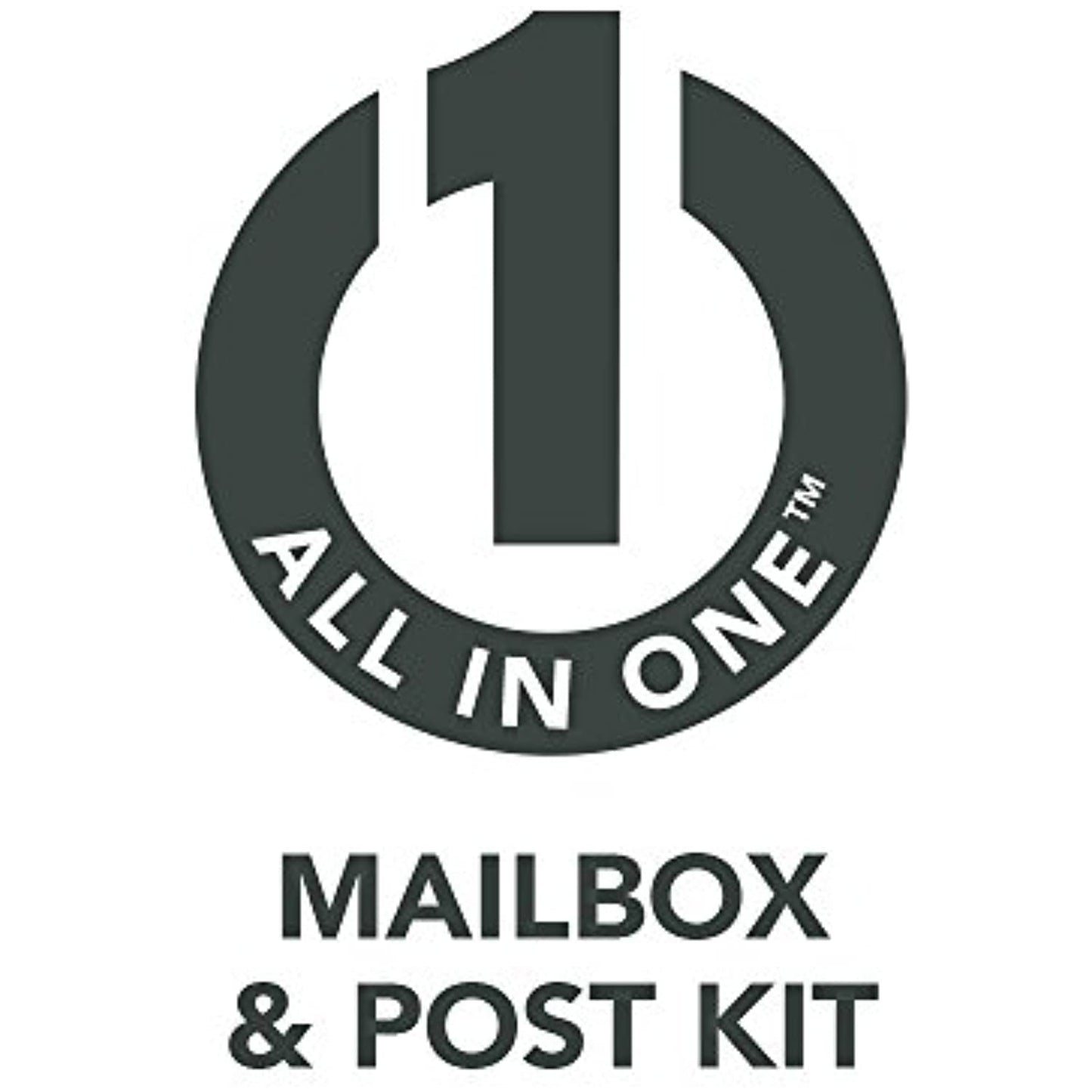 GIBRALTAR Mailboxes Plastic Mail & Post Kit, Black GGC1B0000 Rustproof- OPEN BOX