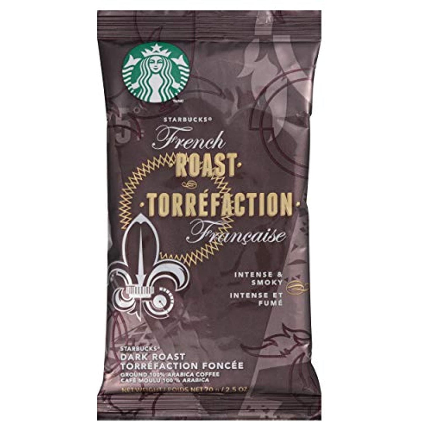Starbucks French Roast 72 Individually Wrapped Packs of 2.5 oz. Best By 7/2020