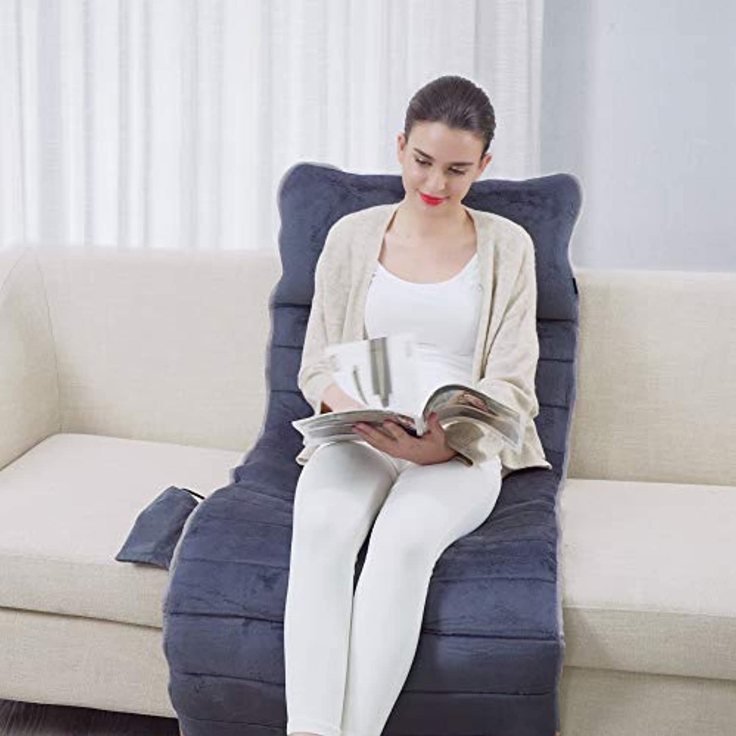 SNAILAX Memory Foam Massage Mat with 6 Therapy Heating,10 Vibration Motors *USED