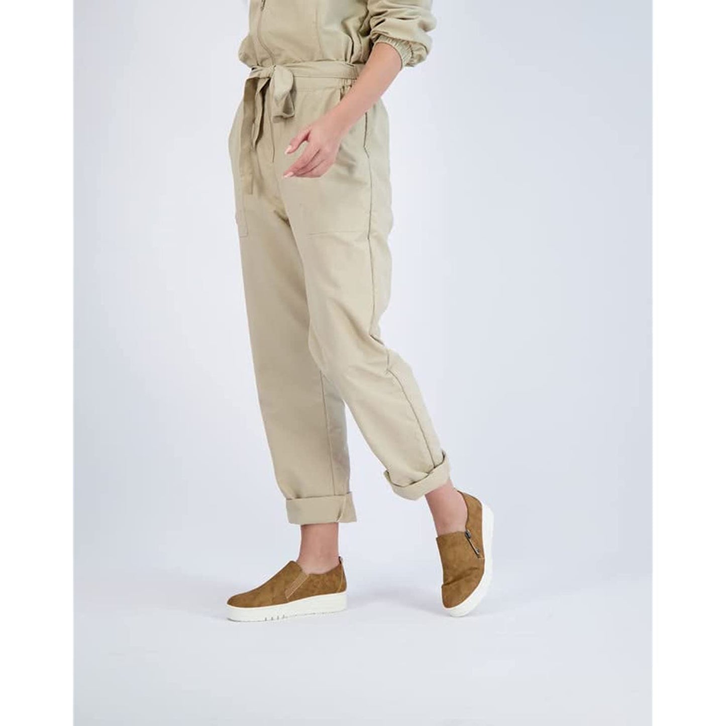 CUSHIONAIRE Women's Nissa Casual Zipper Slip on with +Memory Foam & Wide Widths