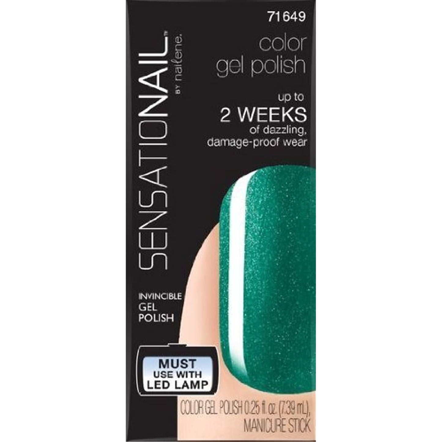 Sensationail Color Gel Polish, 71649, Rock My Emerald, LOT OF TWO, NEW