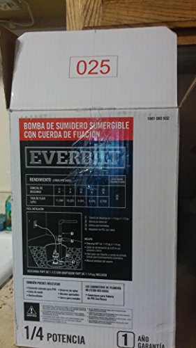 Everbilt 1/4 HP Submersible Sump Pump with Tether