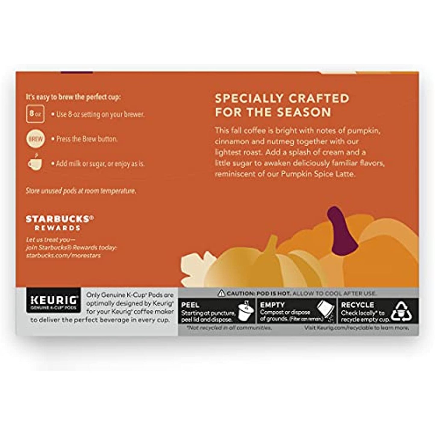Starbucks Limited Edition Pumpkin Spice Flavored Coffee K-Cups 120 Count