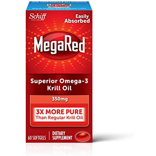 MegaRed Omega 3 Krill Oil 350mg Supplement, 60 ea