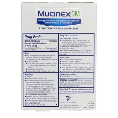 Mucinex DM Expectorant and Cough Suppressant, 20 Tablets 10 BOXES EXP 6/2023