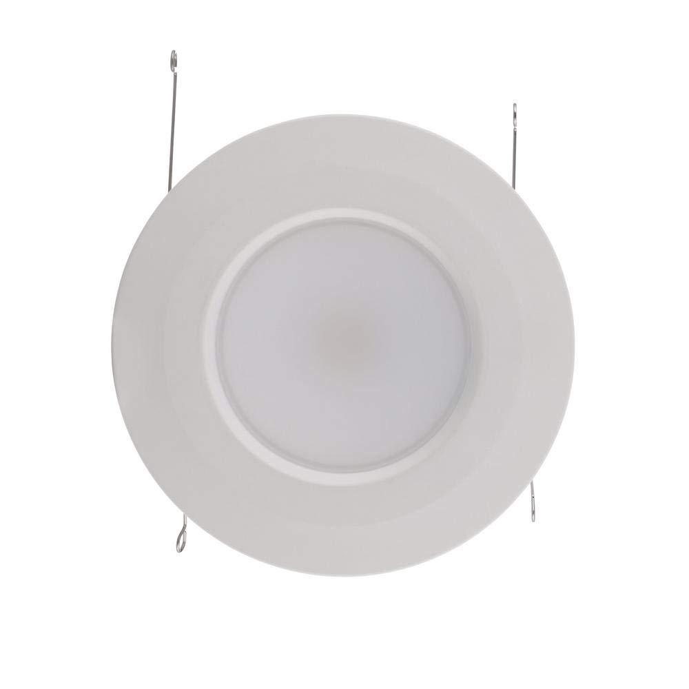 Commercial Electric 6" Matte White Integrated LED Recessed Trim 5-Ways (2-Pack)