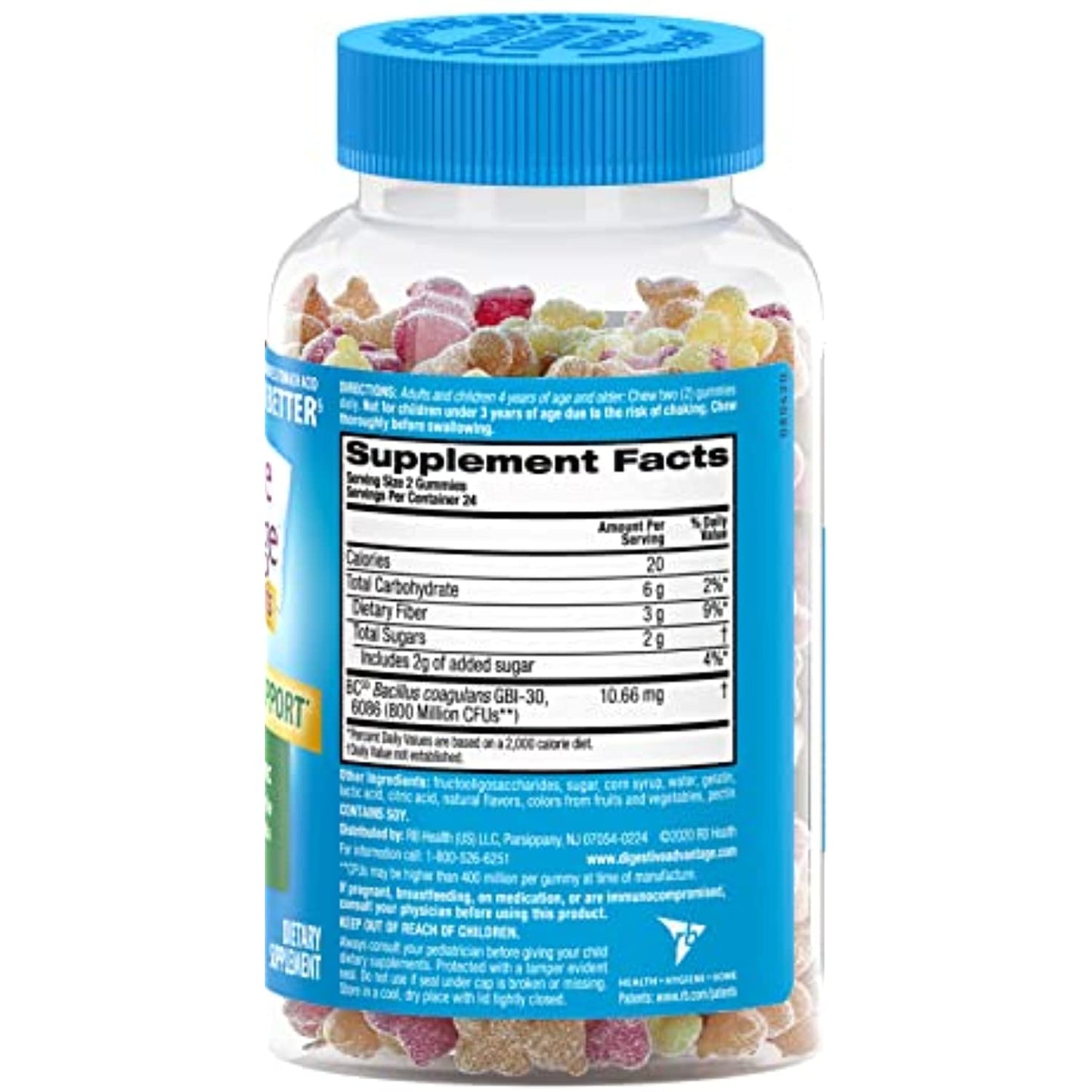 Digestive Advantage Prebiotic Fiber Plus Probiotic Gummies 48 ea Exp 01/23