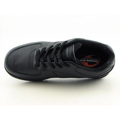 Genuine Grip Footwear Men's Slip-Resistant Athletic,Black Leather,US 14 W