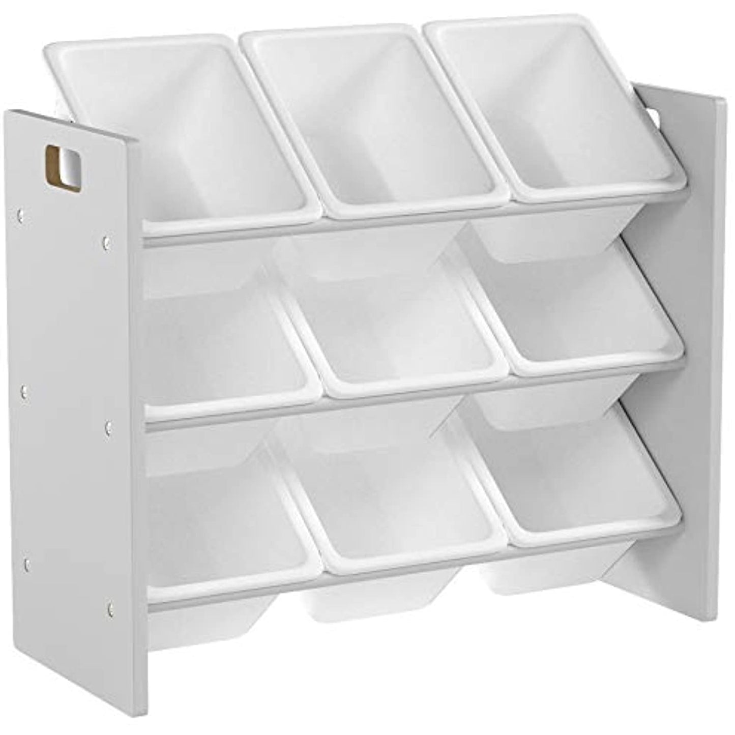 Humble Crew, Grey/White Toy Organizer, 9 Bin Storage, 24" Tall