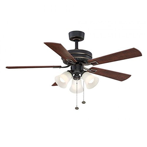 Hampton Bay AL958-TB Sinclair Indoor Tarnished Bronze Ceiling Fan with Light Kit