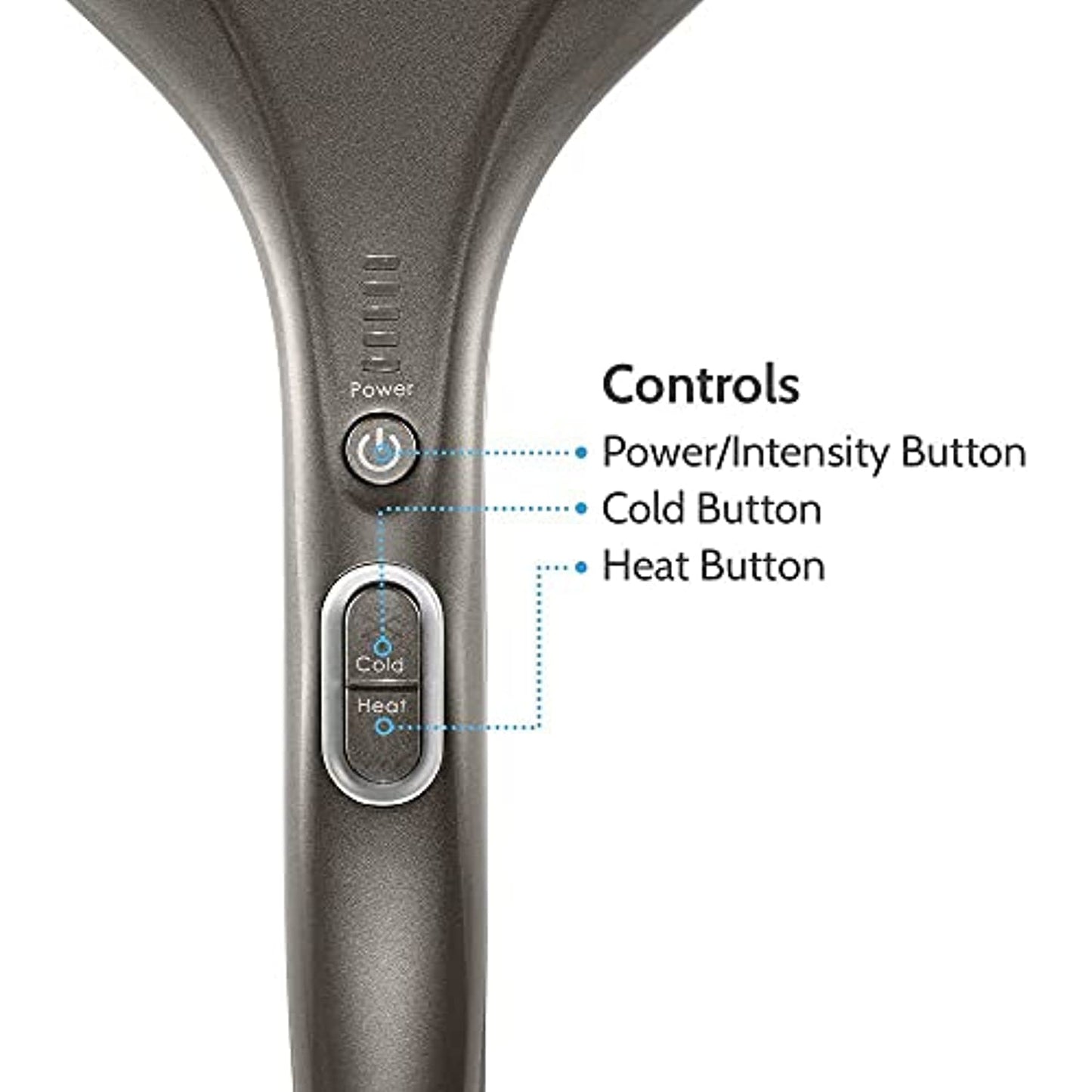 HoMedics Dual Temp Handheld Percussion Massage | 5 Speed Settings, 3