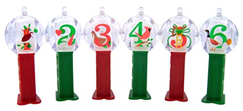 Pez 12 Days Of Christmas Themed Dispenser Ornaments With Sugar Cookie Flavored