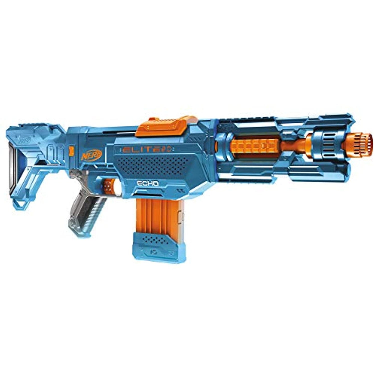 NERF Elite 2.0 Echo CS-10 Blaster -- 24 Official Darts, 10-Dart Clip, Removable Stock and Barrel Extension, 5 Tactical Rails