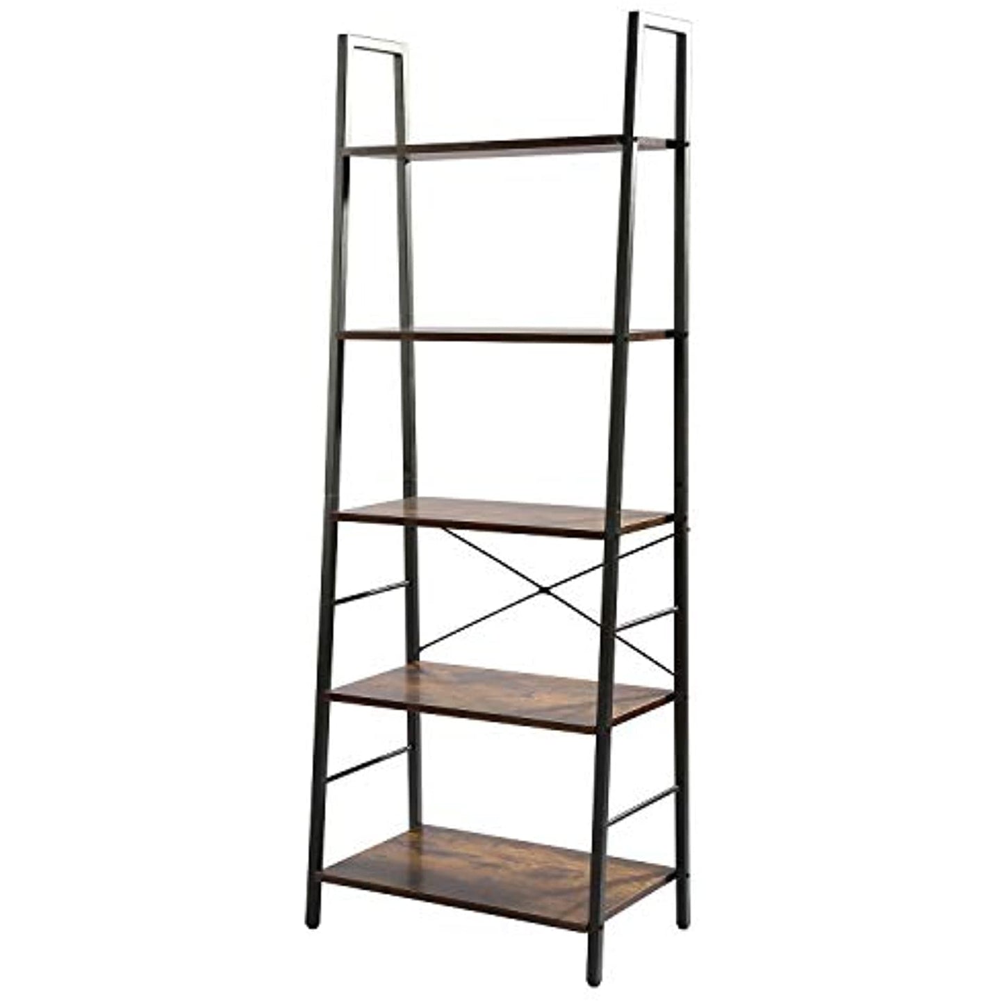 5-Tier in Rustic Brown LADDER SHELF  (preowned- Excellent Condition)