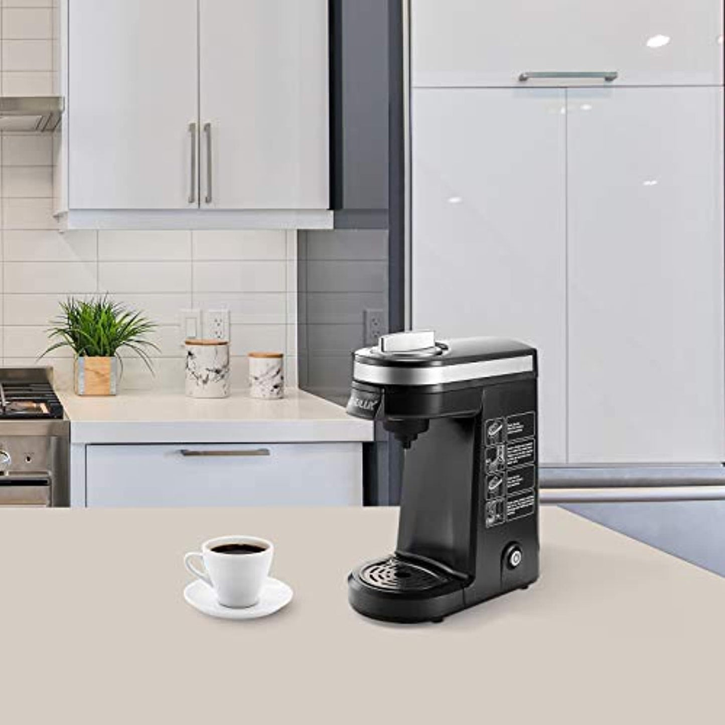 CHULUX Single Kcup Serve Coffee Maker Brewer with 12 Oz Reservoir, Black *USED*