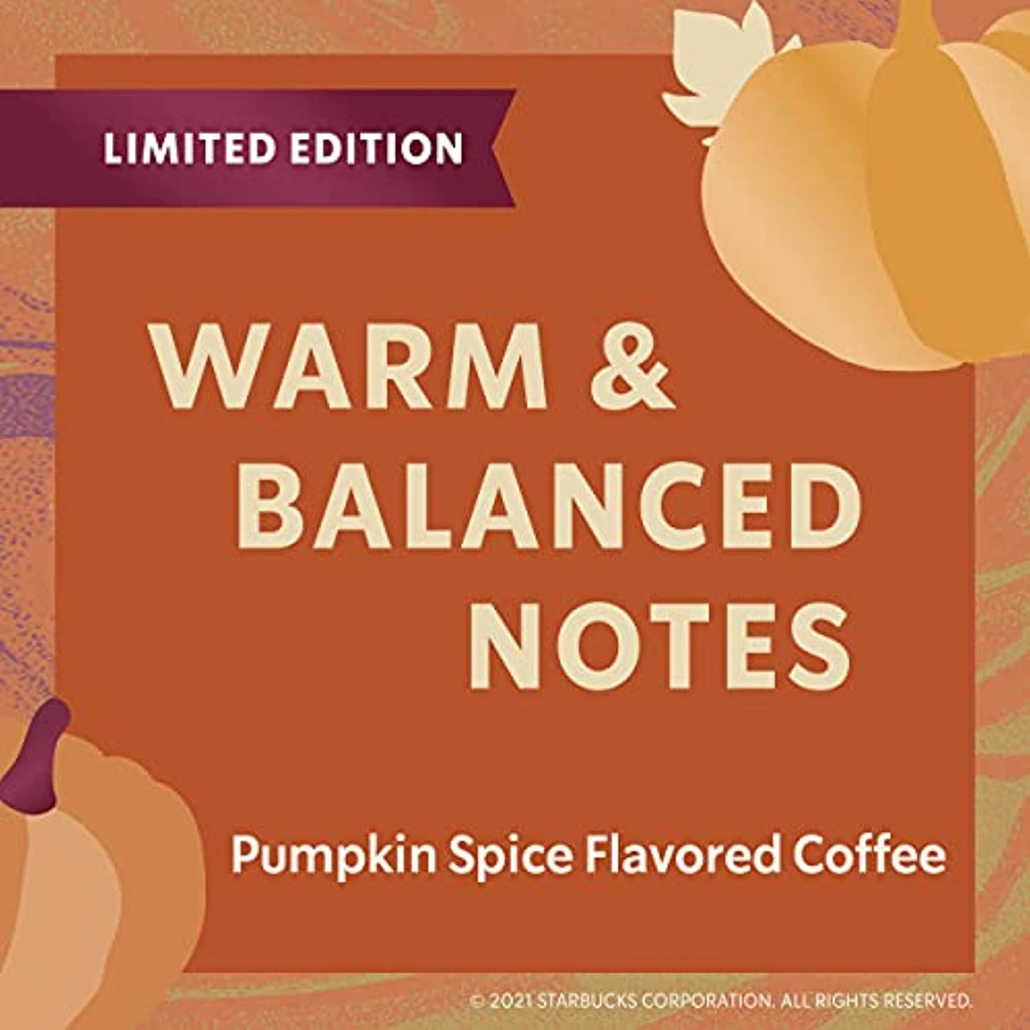 Starbucks Limited Edition Pumpkin Spice Flavored Coffee K-Cups 60 Count