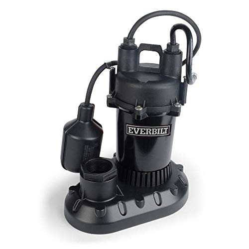 Everbilt 1/4 HP Aluminum Sump Pump with Tethered Switch **Salvaged**