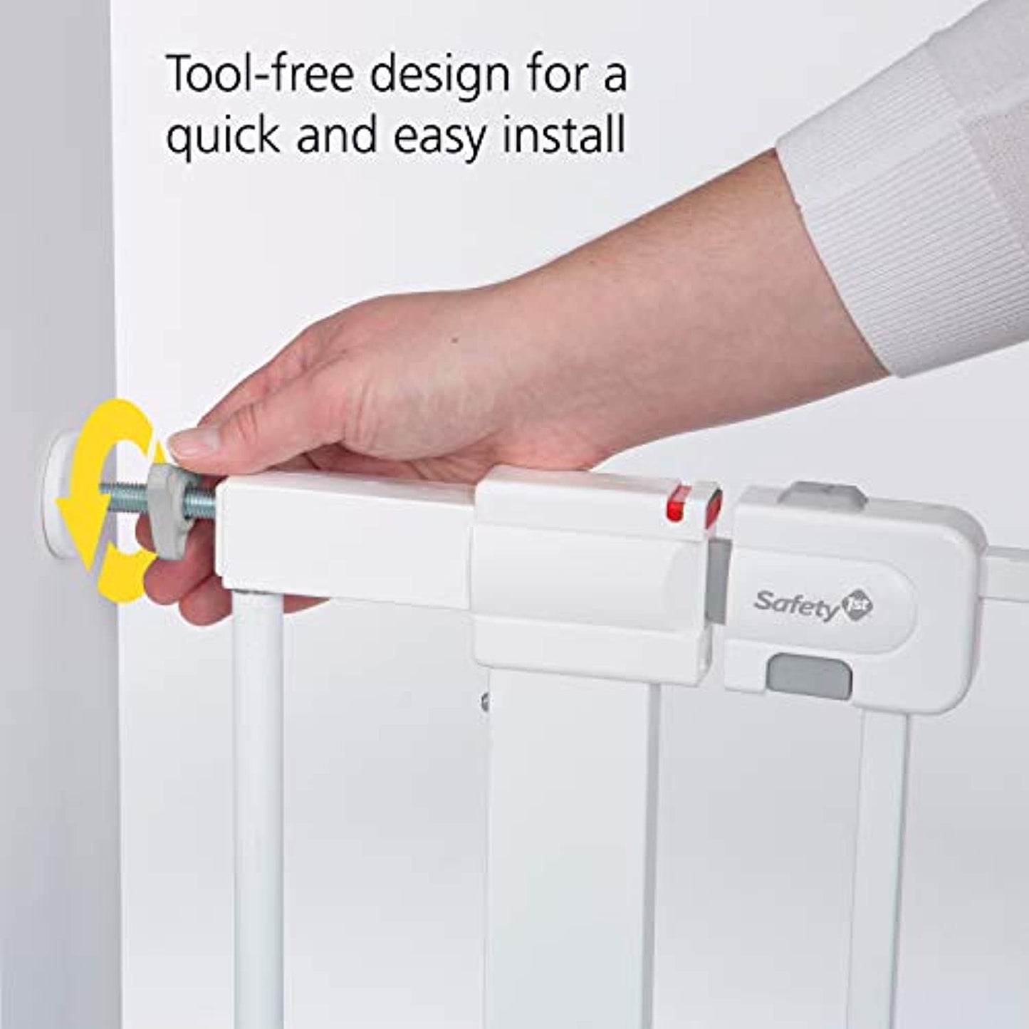 Safety 1st Easy Install Metal Baby Gate with Pressure Mount Fastening, White NEW