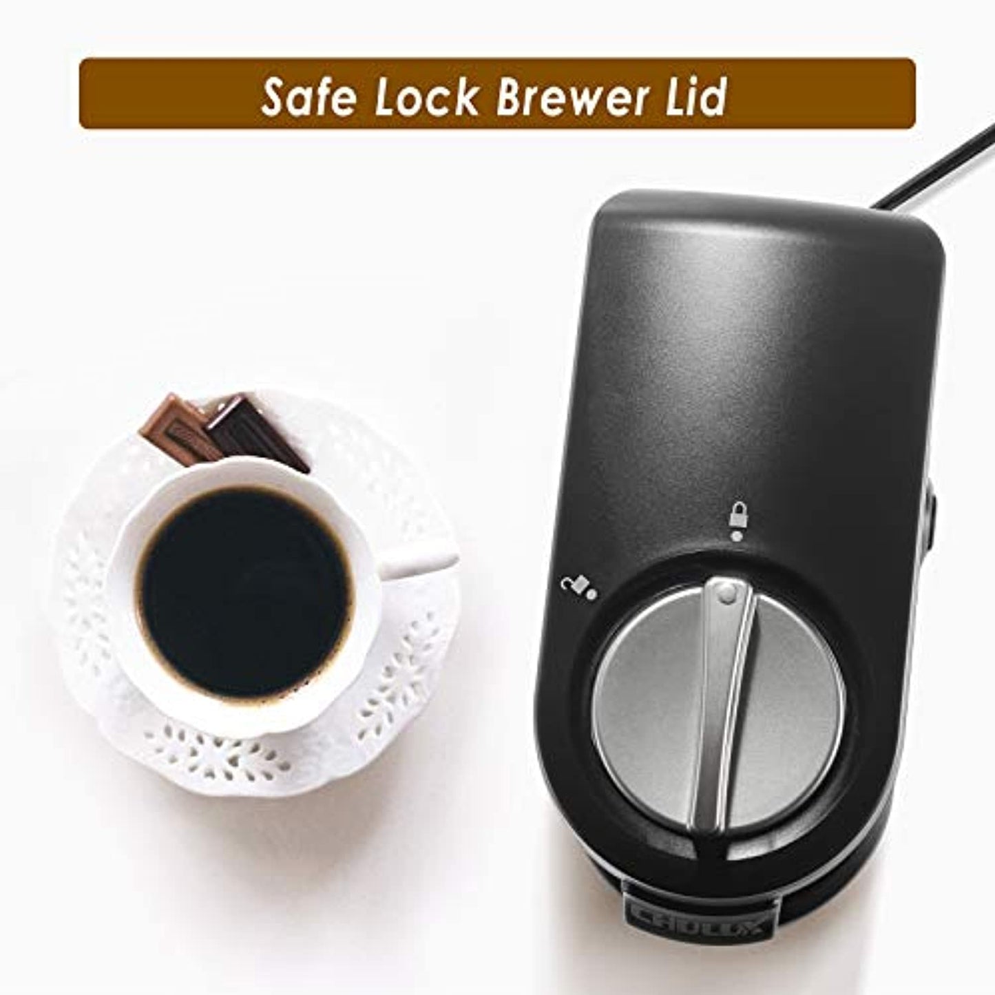 CHULUX Single Kcup Serve Coffee Maker Brewer with 12 Oz Reservoir, Black *USED*