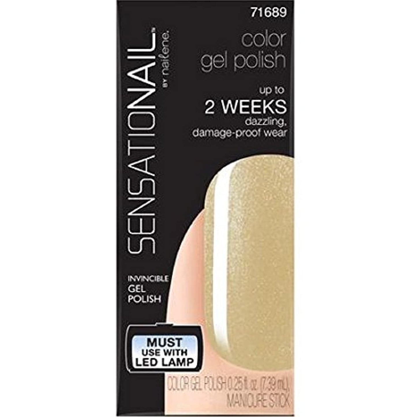 Sensationail Color Gel Polish (Little Gold Dress-71689) 0.25 oz- Lot of FIVE NEW