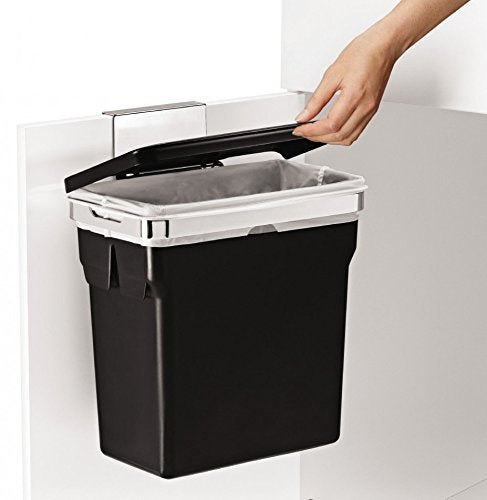 simplehuman 10 Liter / 2.6 Gallon In-Cabinet Trash Can Steel Frame, Black