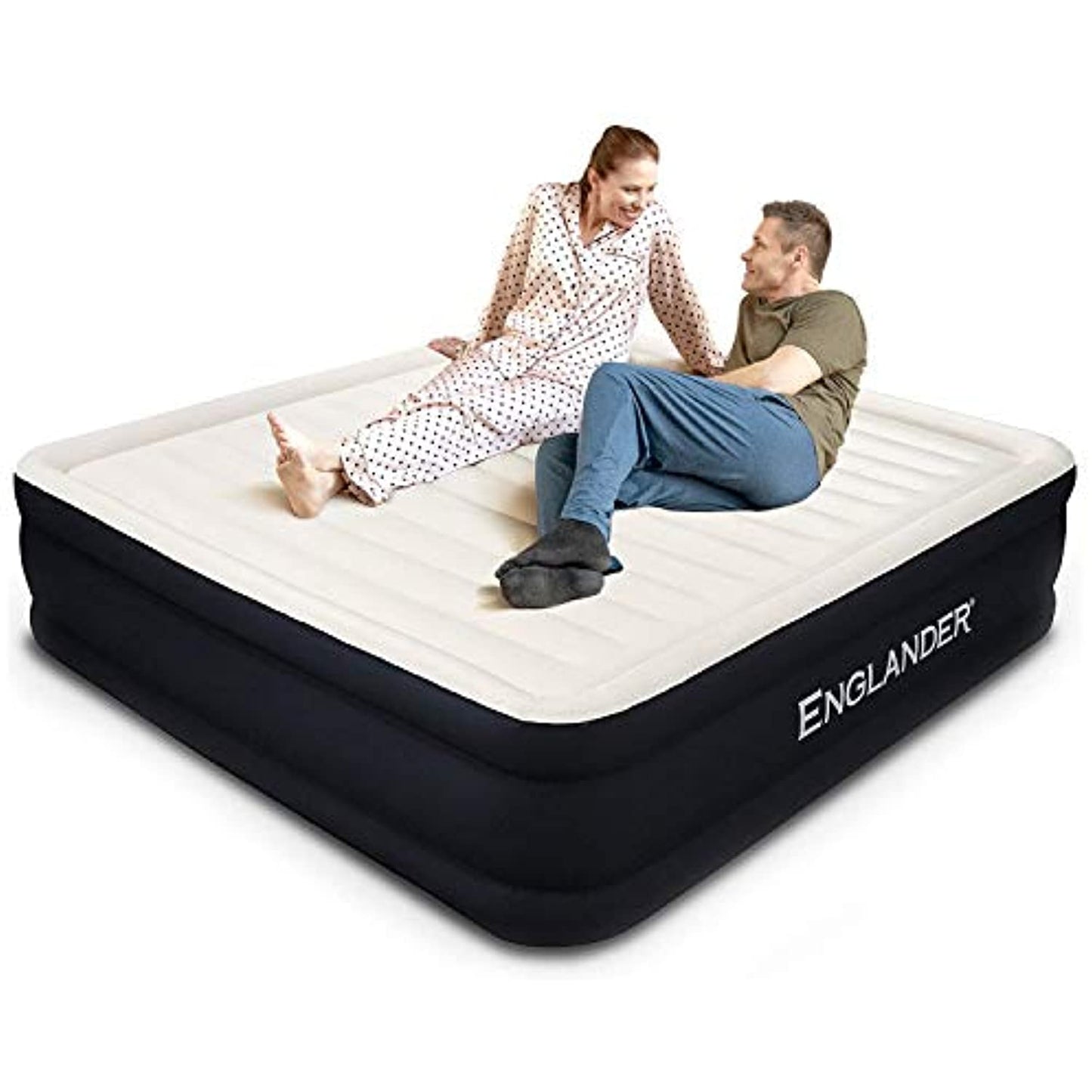 Englander California King Double-High Airbed (84"x 72"x 20") Black -NEW