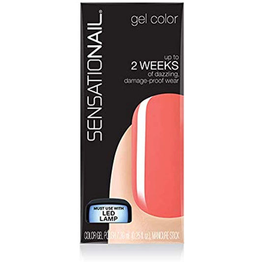 Sensationail by Nailene Color Gel Polish, 71589 Coral Sunset, 0.25 fl oz