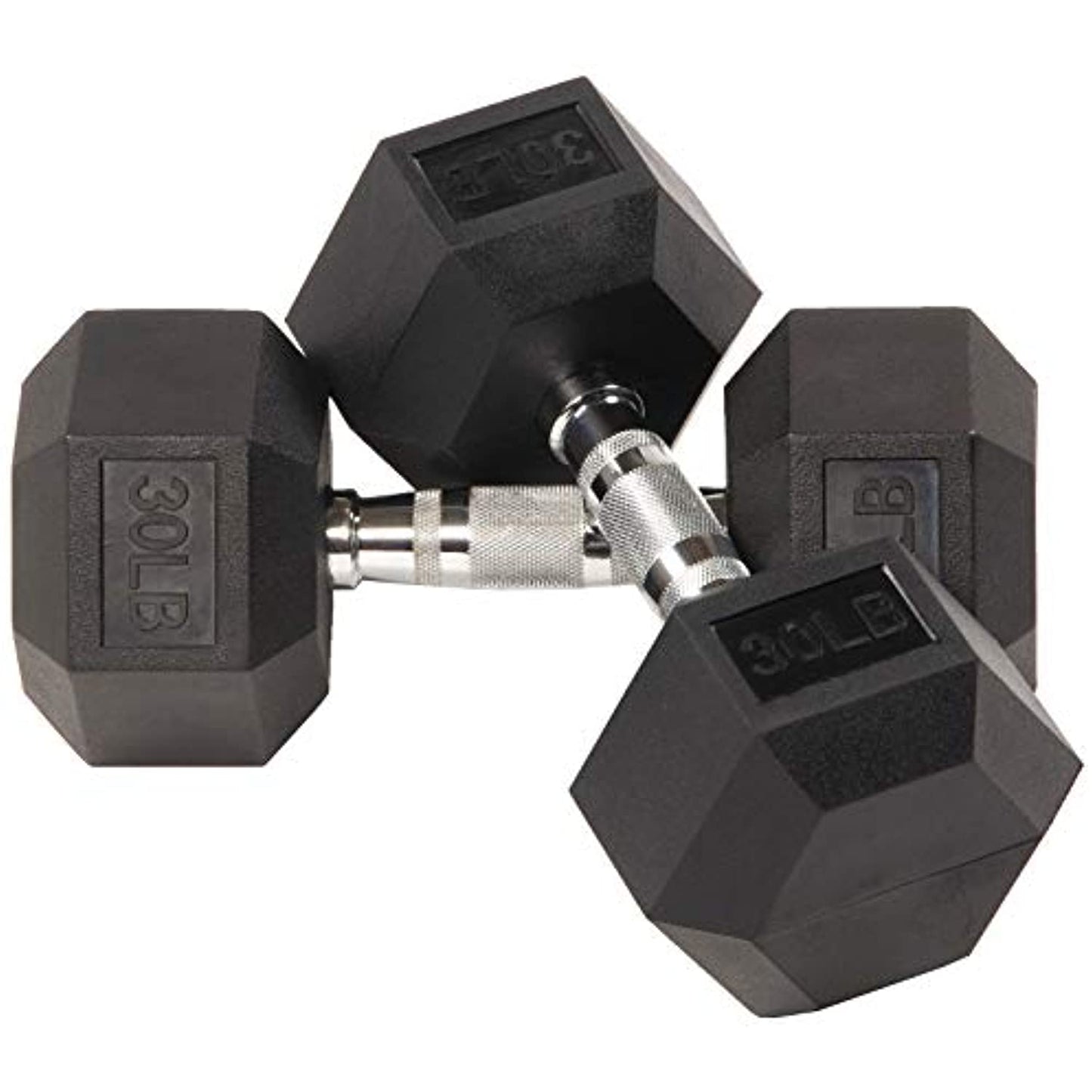 CQ Wellness Rubber Encased Hex Dumbbell in Pairs