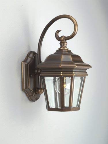 Progress Lighting P5670-108 1-Light Wall Lantern with Clear Beveled Glass Panels