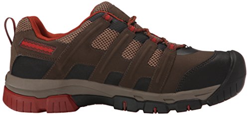 Keen Utility Men's Omaha Low Waterproof Steel Toe Work Boot, Cascade Brown/Burnt Henna, 7 EE US