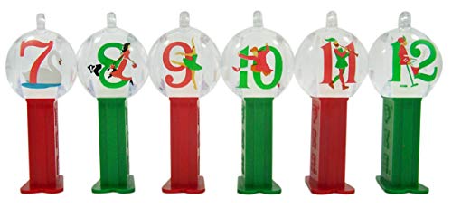 Pez 12 Days Of Christmas Themed Dispenser Ornaments With Sugar Cookie Flavored