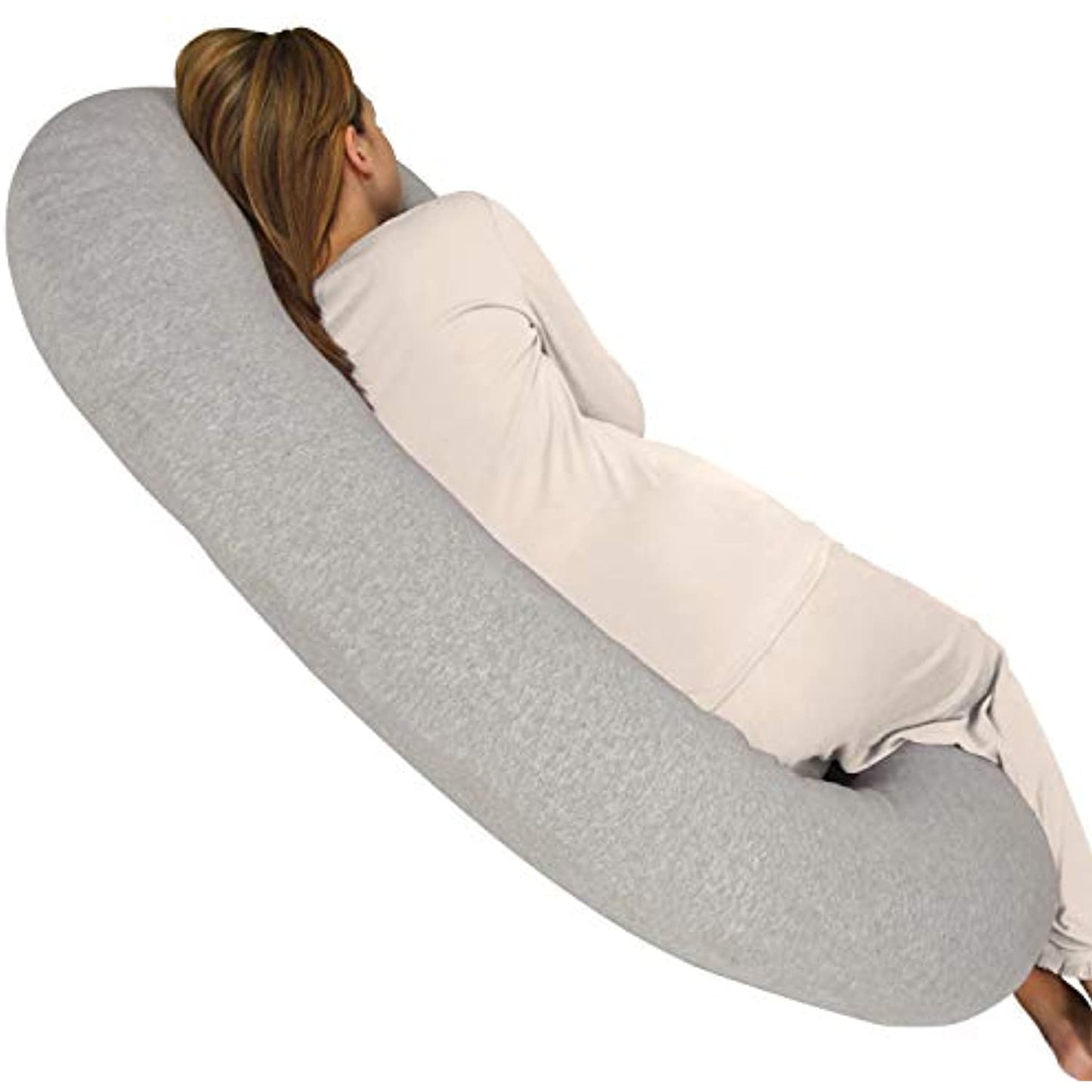 The Chic Jersey, Snoogle, Total Body Pillow - Heather Gray (for pregnant women)
