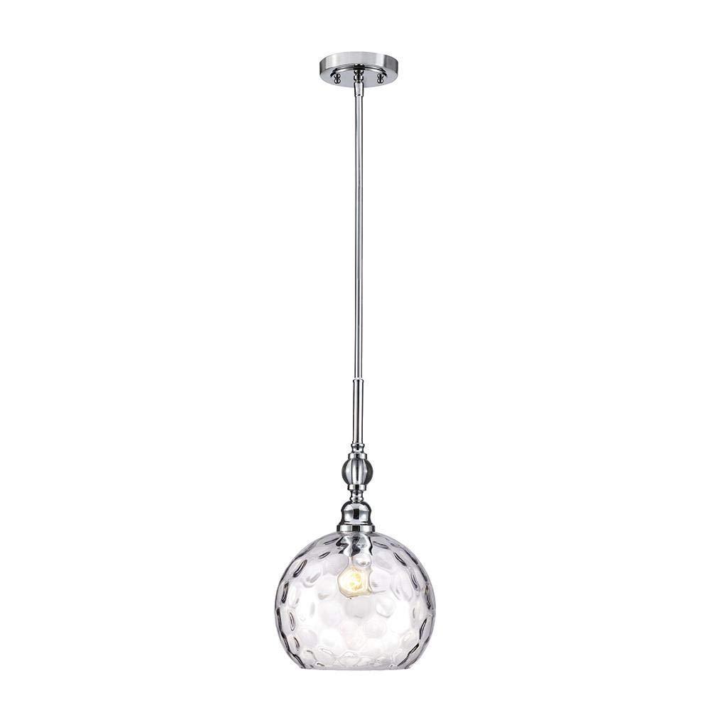 Home Decorations DC-C2707 Letezia 1-Light Polished Chrome Pendant
