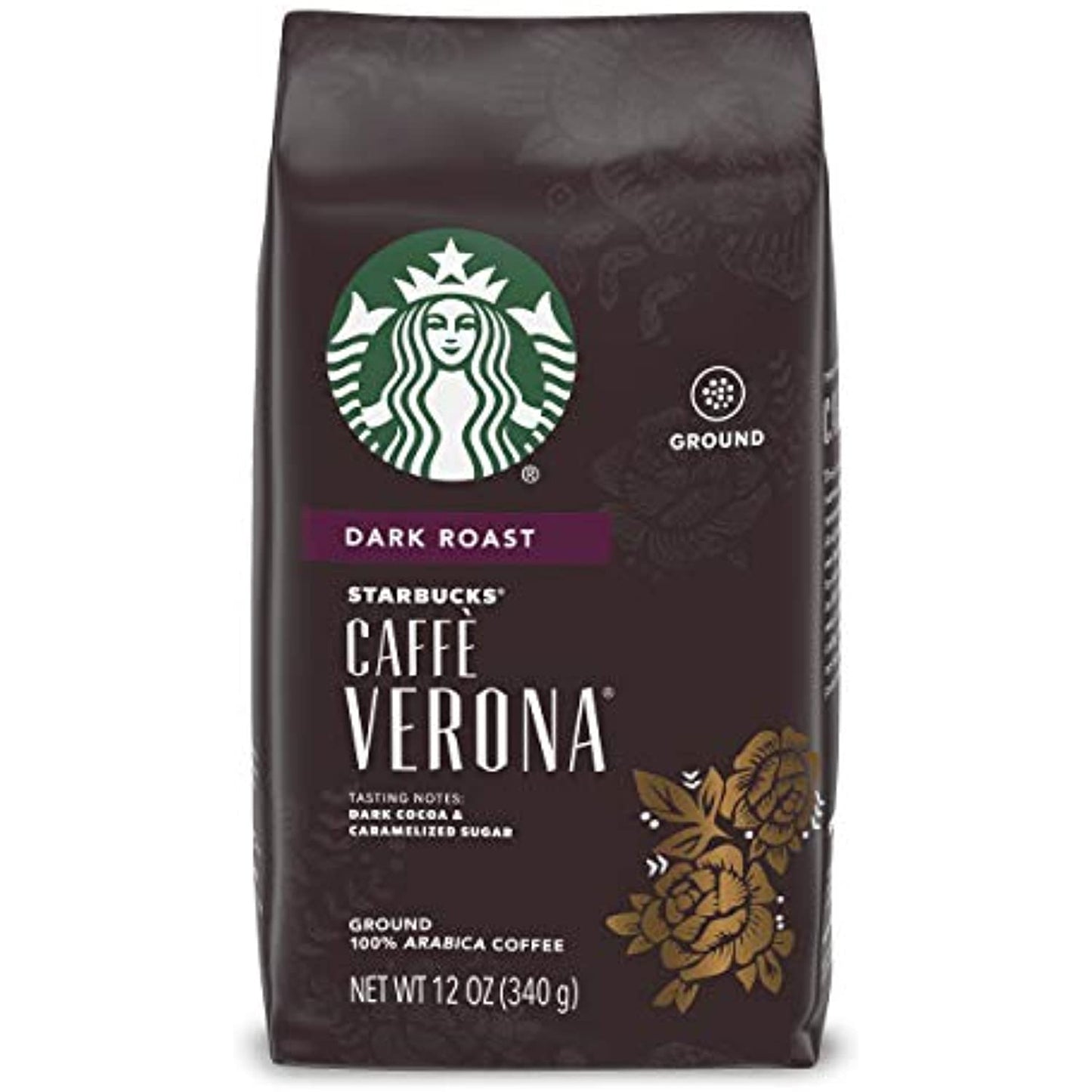 12 PACK Starbucks Verona Dark Roast Ground Coffee 12oz Bags Best Before 2/2021