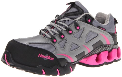 Nautilus 1851 Women's Comp Toe Waterproof EH Athletic Shoe,Grey/Pink,10 W US