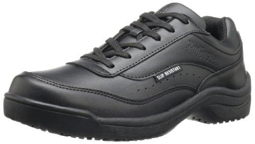 Skidbuster 5075 Women's Leather Slip Resistant Athletic Shoe,Black,8.5 M US