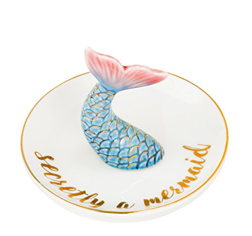 Eccolo World Traveler Mermaid Dish Jewelry Trinket Holder and Organizer for