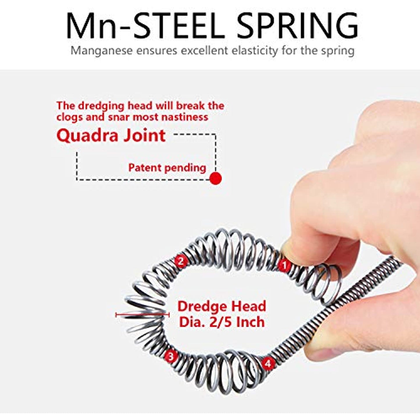 DrainSoon Plumbing Auger 25 Ft, Comes with Gloves (open box- New)