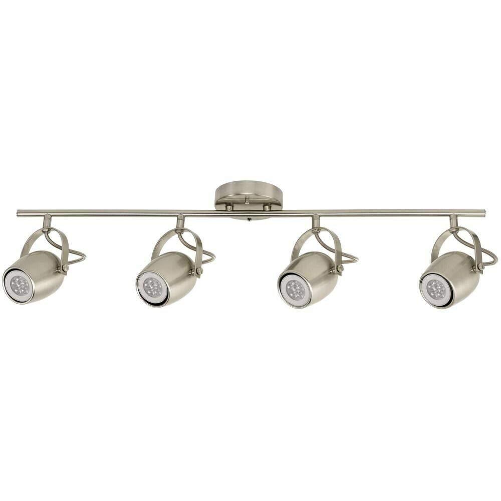 Hampton Bay 4-Light LED Directional Track Brushed Nickel Finish 1001802573
