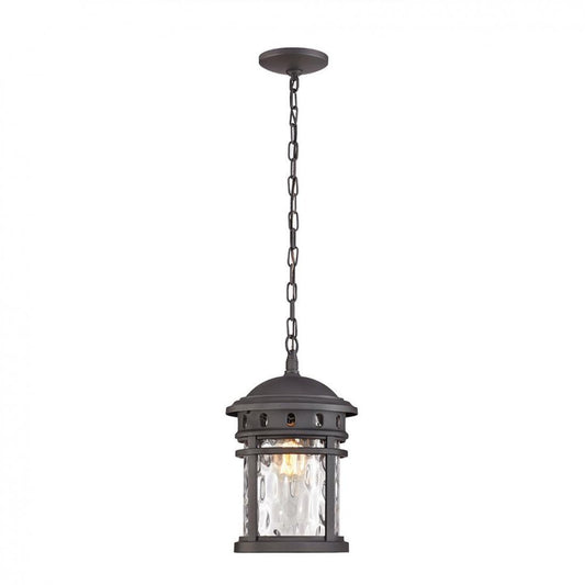 Home Decorators Collection 1-Light Black Outdoor Pendant