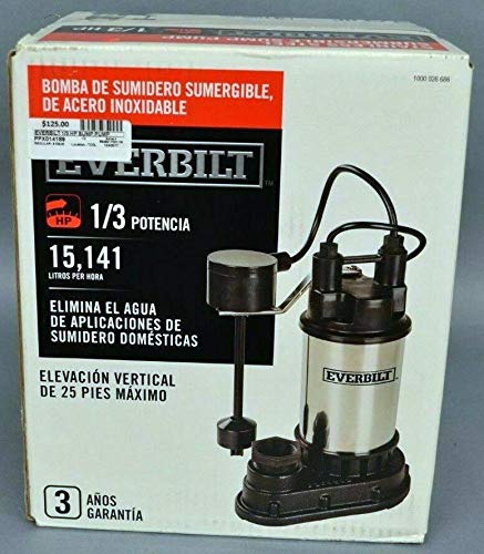 Everbilt 1/3 HP Submersible Sump Pump