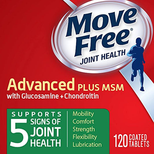 Move Free Advanced Plus MSM, 120 tablets - Joint Health Supplement with Glucosamine and Chondroitin