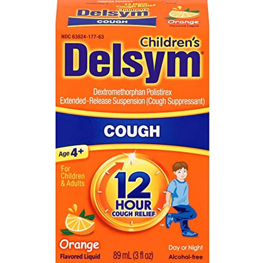 Delsym Children's 12 Hr Cough Relief Liquid, Orange, 3oz