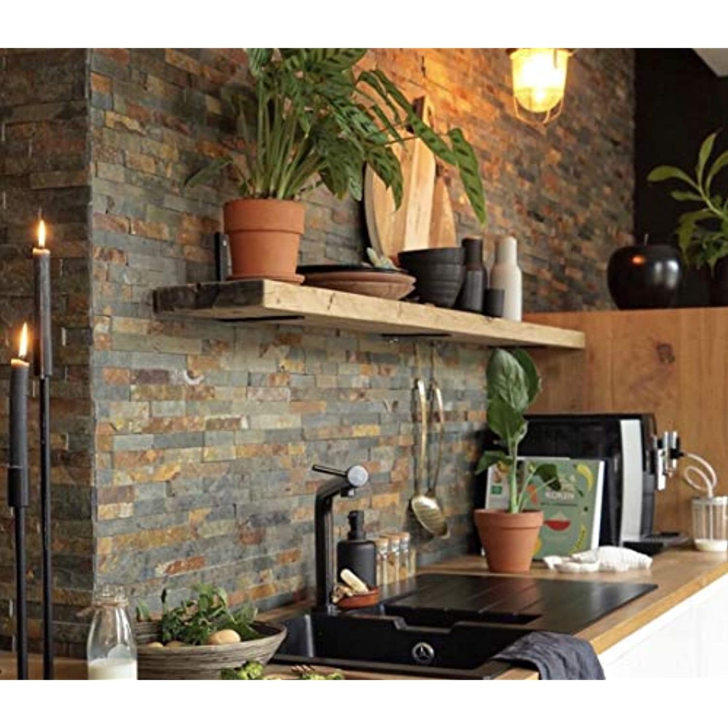 DIY CARTEL Rustic Shelf Brackets - Raw Hot Rolled Steel 8" x 6" 2 pack (no lip)