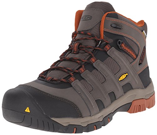 KEEN Utility Men's Omaha Mid Waterproof Steel Toe Work Boot, Black