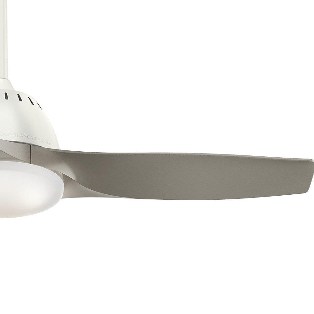 Casablanca Indoor Ceiling Fan with LED Light and Remote Control - Wisp 44 inch, White, 59149