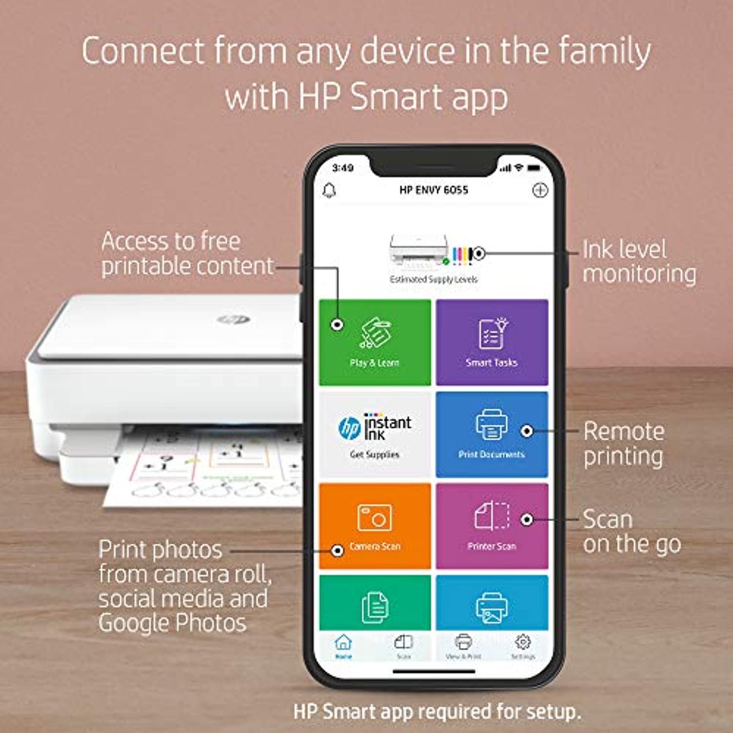 HP ENVY PRINTER All OCCASSION FAMILY PRINTING 5SE16A (OPEN BOX)