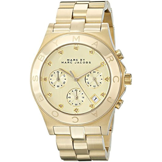 Marc by Marc Jacobs Women's MBM3101 Blade Gold-Tone Stainless Steel Watch NO BOX
