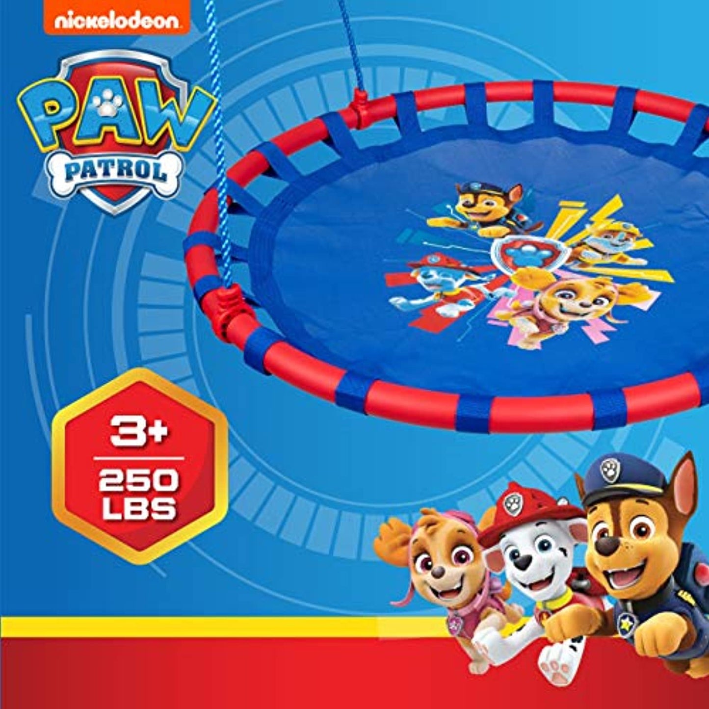 Swurfer Paw Patrol 40 Inch Saucer Swing, Holds up to 250 pounds, Ages 3 and Up