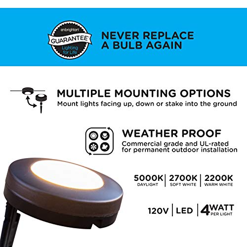 Enbrighten 45063 Color Changing (50ft. 6 Puck) WiFi Outdoor Landscape Lights Kit